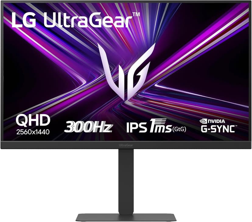 LG Ultragear 27G640A-B.AEUQ 27 Inch Gaming Monitor - IPS Panel FHD (2560 x 1440), 1ms GtG 300Hz, VESA DisplayHDR 400, DCI-P3 95%, AMD FreeSync Premium, DisplayPort 1.4, HDMI 2.1, Tilt - 1