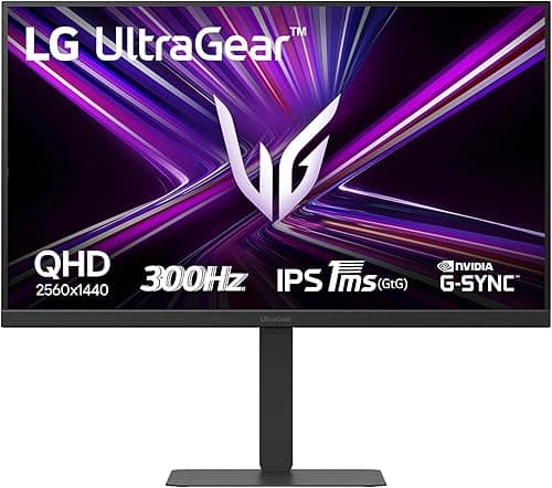 LG Ultragear 27G640A-B.AEUQ 27 Inch Gaming Monitor - IPS Panel FHD (2560 x 1440), 1ms GtG 300Hz, VESA DisplayHDR 400, DCI-P3 95%, AMD FreeSync Premium, DisplayPort 1.4, HDMI 2.1, Tilt