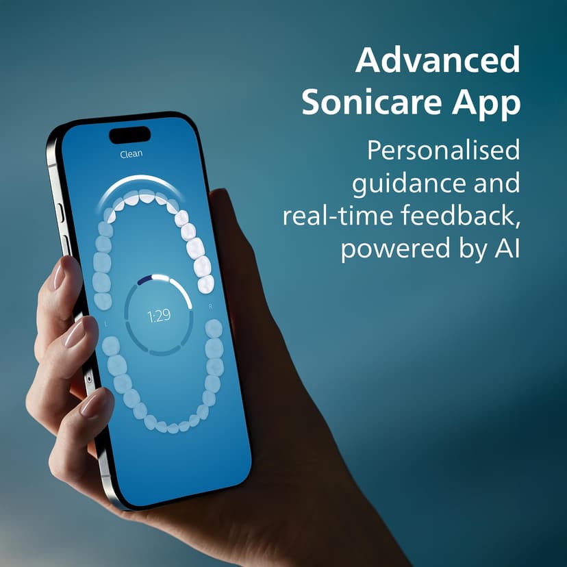 Philips Sonicare9900Prestige Our Most Advanced Electric Toothbrush with SenseIQ, Brush Head, Artificial Intelligence in The Philips Sonicare app, Dark Blue (HX9992/12) 100-240V|50/60Hz - 7