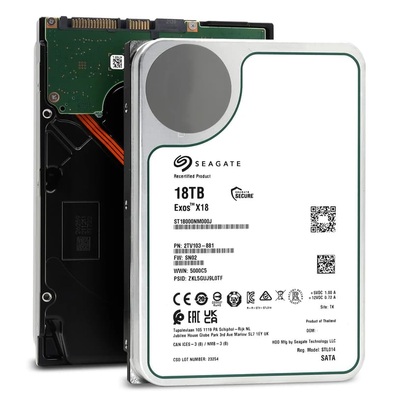 Seagate EXOS X18 18TB ST18000NM000J Interne Server Festpl… - 1