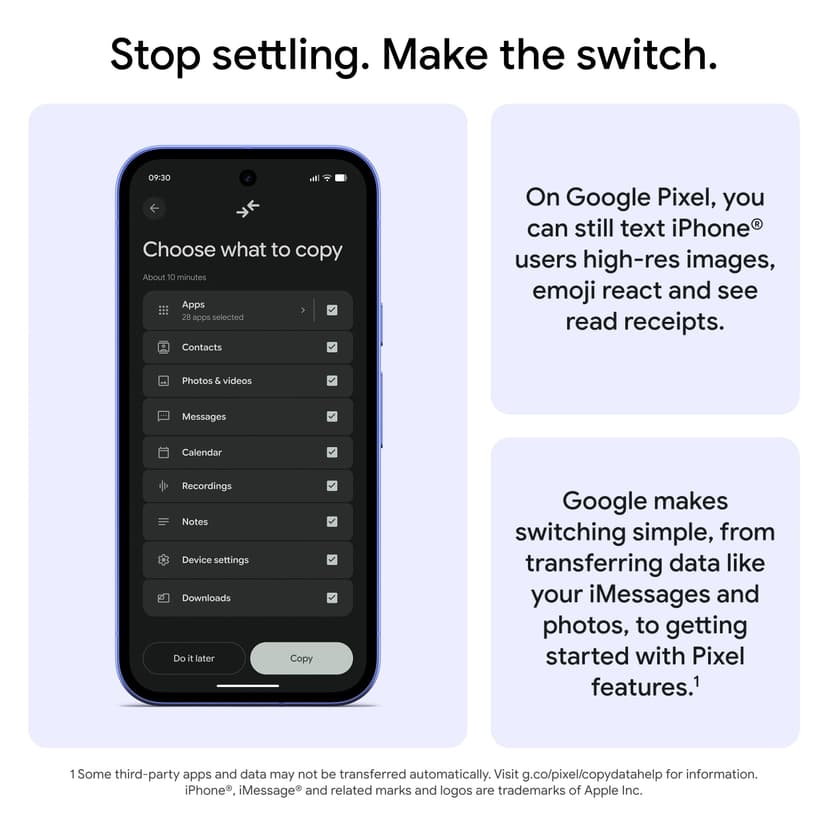 Google Pixel 10a - 7 years of new updates and features, 30+ hours battery, Camera Coach, Gemini Live, Pixel Safe - Obsidian, 128GB - 8