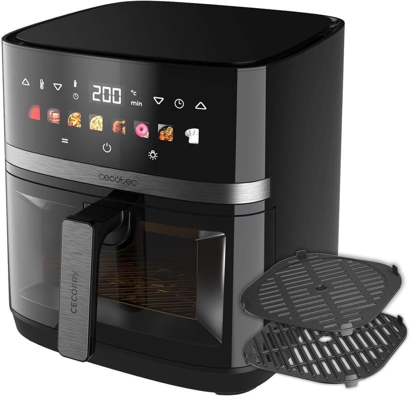 Cecotec Air Fryer 8 Litre – Air Fryer Cecofry&Grill Duoheat 8000. 2200 W, Dual Resistance, Dietary and Digital, Window, Adjustable Temperature 80-200°C, 8 Menus - 1