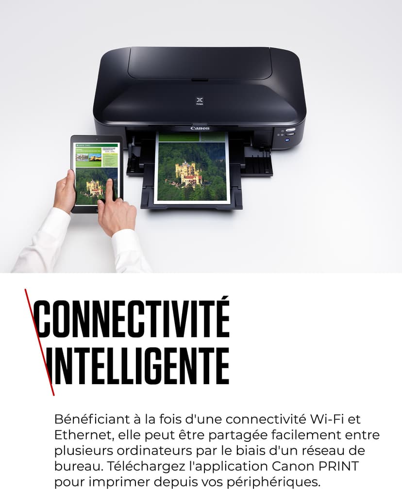 Canon PIXMA iX6850 Imprimante WiFi (Noire) 5 Encres - Imprimante Multifonction de Bureau Hautement Performante - Impressions A3+ de Qualité Pro - Connectivité Wi-FI-Ethernet - Imprimante Jet d’Encre - 4