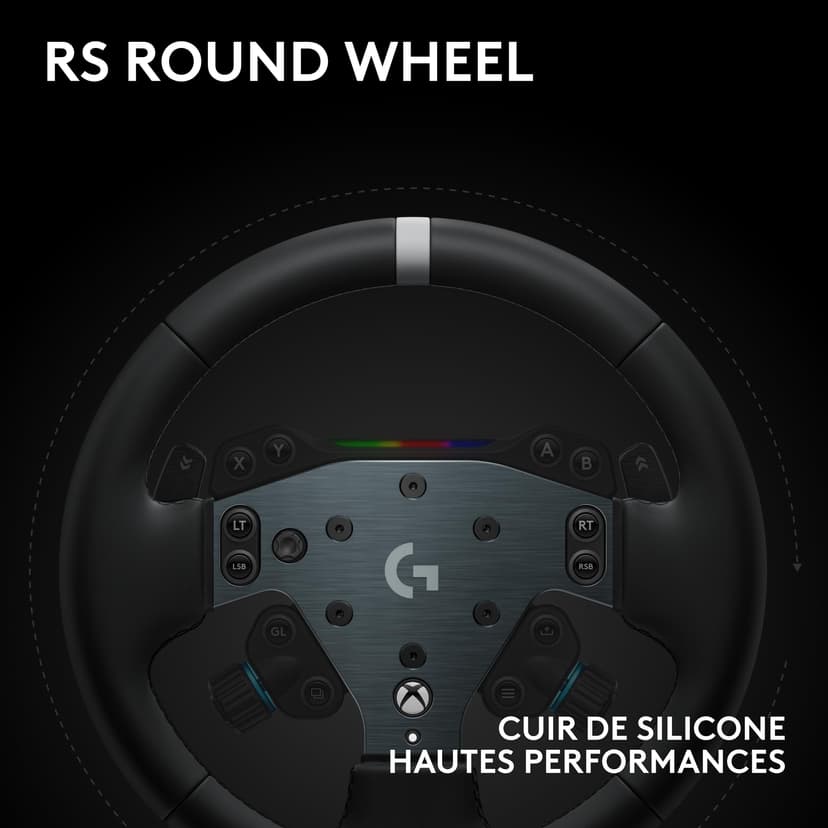Logitech G RS50 System, configuration de volant de simulation de course en 3 pièces - base de volant RS50 avec Direct Drive 8 Nm, RS Wheel Hub avec 13 boutons et RS Round Wheel 28 cm - Xbox/PC - Noir - 5