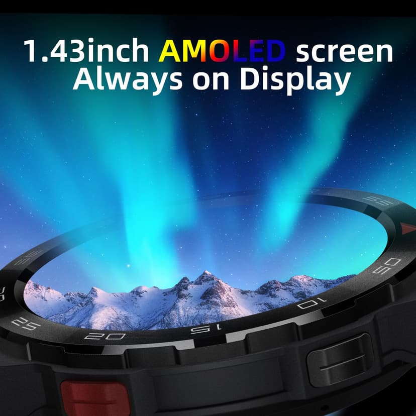 Mibro GS Pro Montre Connectée Homme 46mm, Batterie 20 Jours, GPS Intégrée, Appels Bluetooth, Prise en Charge Fréquence Cardiaque, SpO2 et Rrespiration, Étanchéité 5 ATM, 105+ Modes Sportifs - 2
