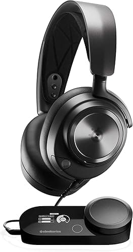 SteelSeries Arctis Nova Pro - Casque gaming multi-système - Son Hi-Res - Son spatial 360° - GameDAC Gen 2 - Micro ClearCast Gen 2 - PC, PS5, PS4, Switch
