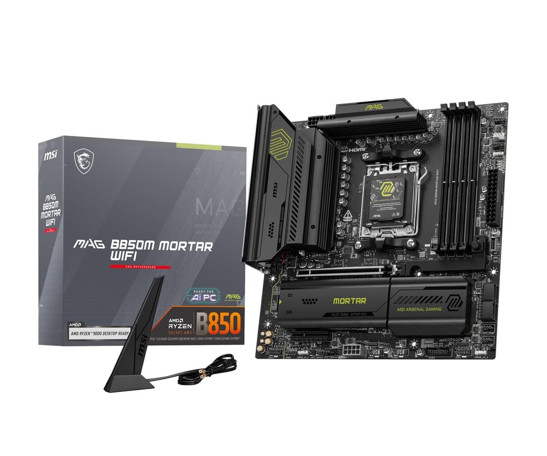 MSI MAG B850M Mortar WiFi Carte mère Micro ATX - pour pro…