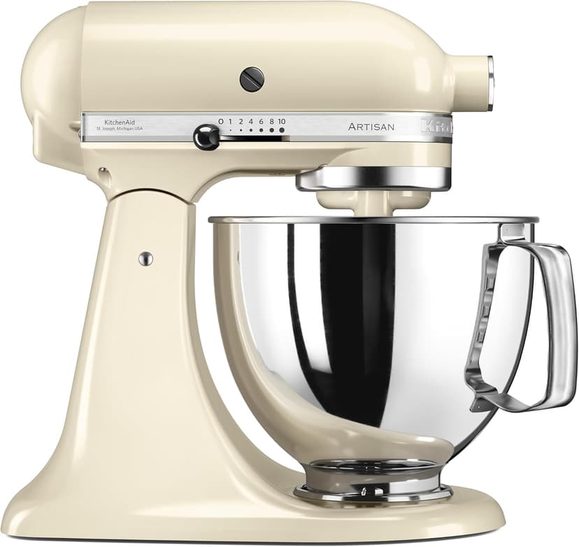KitchenAid 144280 Artisan Food Processor with 5KSM125EAC Basic Kit, 300 W, 4.8 liters, Cream-Coloured - 1