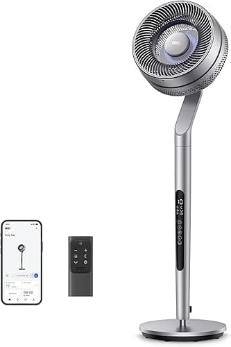 Dreo Pedestal Fan with Smart Control, 40-44" Adjustable H…