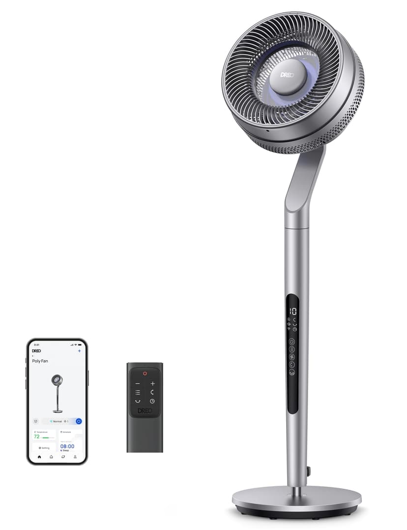 Dreo Pedestal Fan with Smart Control, 40-44" Adjustable H… - 1