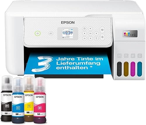 EcoTank ET-2876 Imprimante Multifonction A4 à réservoir d'encre Wi-FI avec Un Stock d'encre jusqu'à 3 Ans