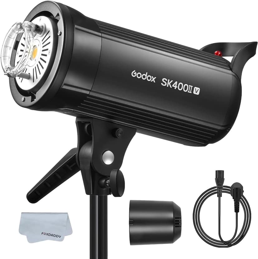 Godox SK400II-V 400Ws Photo Studio Strobe Light 5600±200K Studio Flash Built-in 2.4G Wireless X System with LED Modeling Lamp Bowens Mount Photography Flashes - 1