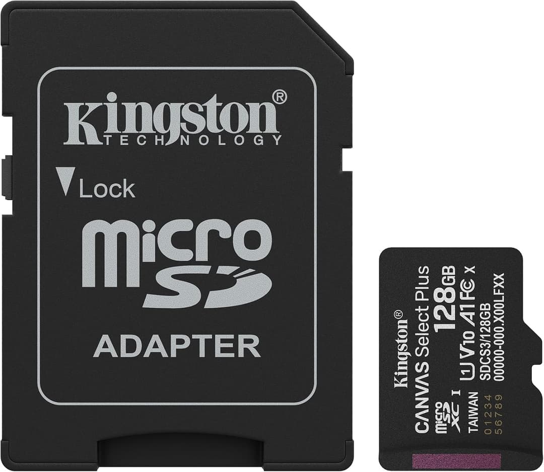 Kingston Canvas Select Plus Scheda di memoria microSD 128GB microSDXC Gen3 150MB/s A1 Adattatore SD incluso - SDCS3/128GB