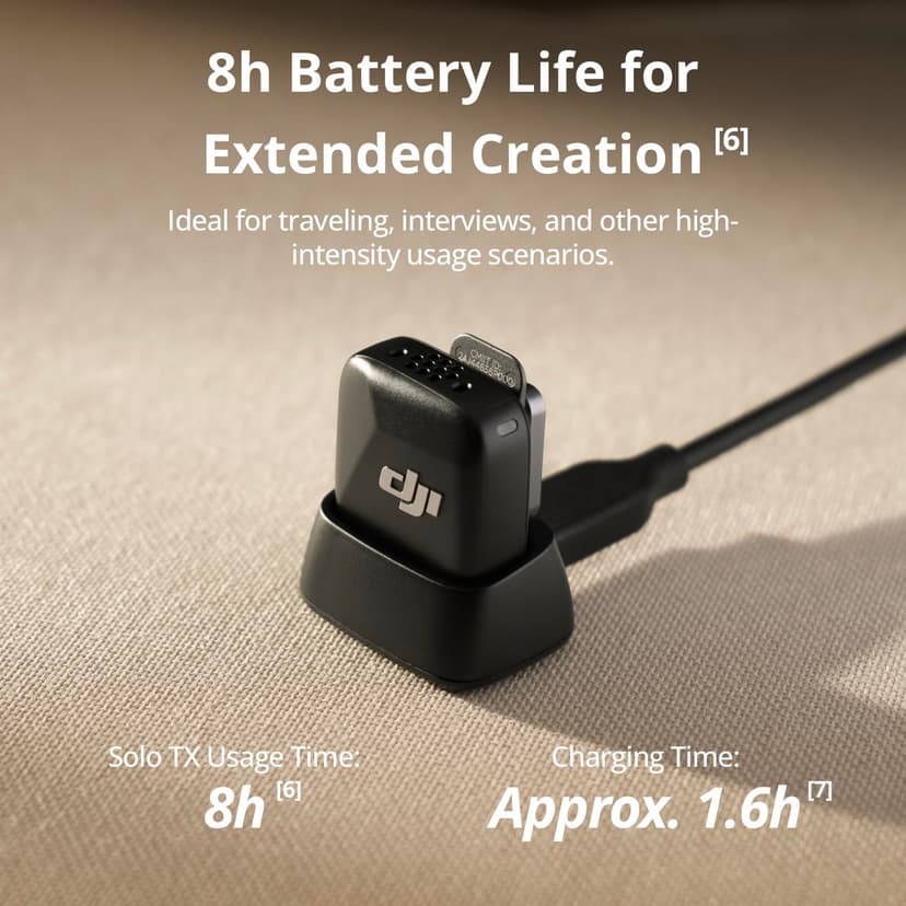DJI Mic Mini Transmitter (Infinity Black), Wireless Lavalier Microphone, Ultralight, Detail-Rich Audio, OsmoAudio, Noise Cancelling, Clip On Bluetooth Phone Microphone for Camera/iPhone/Android - 4