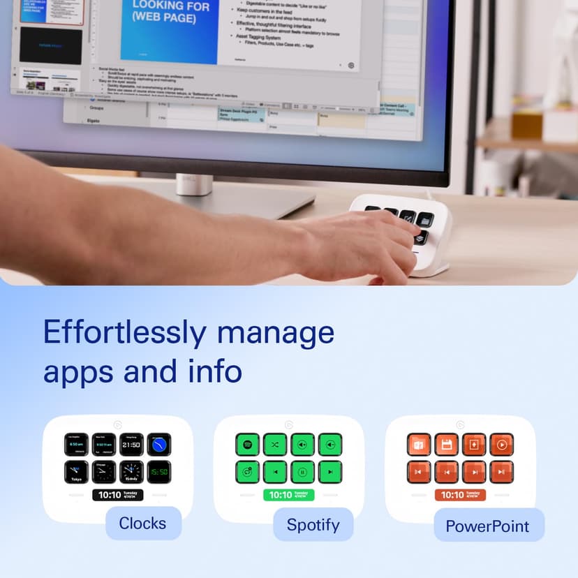 Elgato Stream Deck Neo – 8 Customizable Keys, 2 Touch Points, Speed Through Tasks & Workflows - Control Word, Excel, PowerPoint, Teams, Zoom, Spotify and more, Drag-’n-Drop Setup - Works with Mac & PC - 4