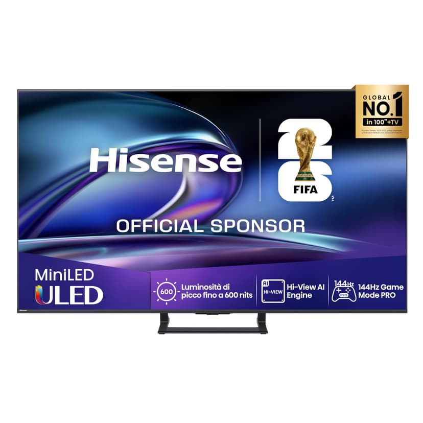 Hisense 65E8Q Mini LED Smart TV, Quantum Dot, 144Hz, Integrated Subwoofer, Dolby Vision IQ & Dolby Atmos, Full Array Local Dimming, Hi-View Engine Processor - 1