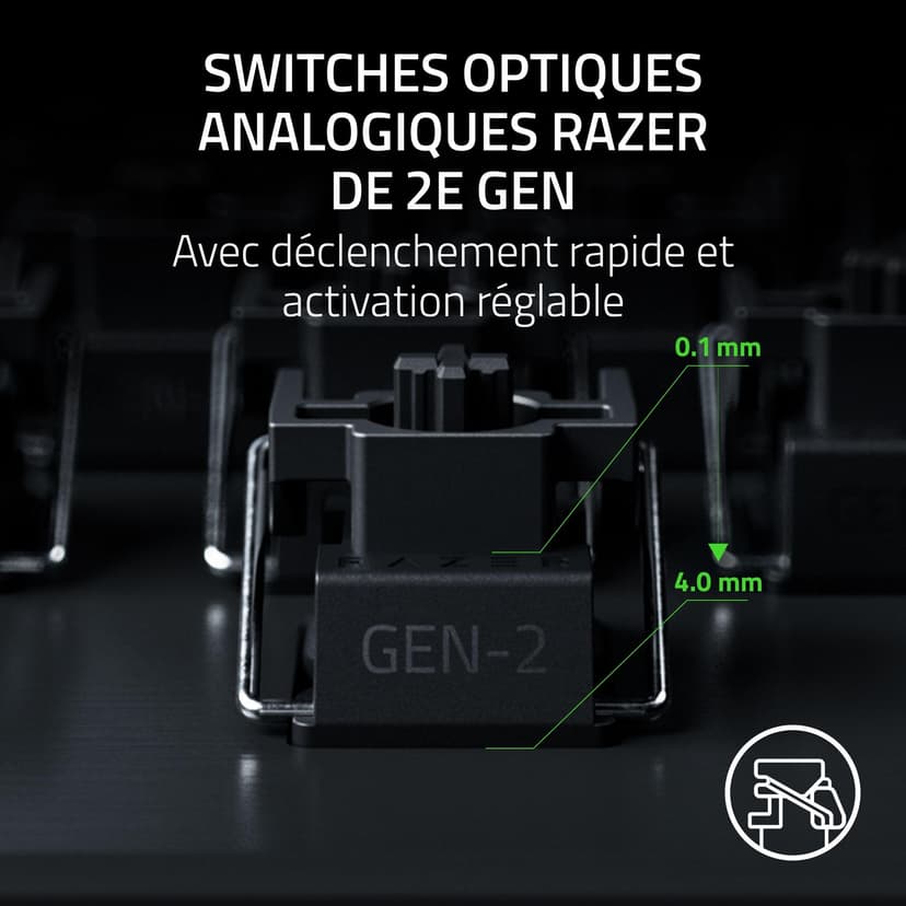 Razer Huntsman V3 Pro Tenkeyless 8KHz - TKL PC Gaming Keyboard - 8KHz HyperPolling - Analog Optical Switches - actuation 0,1-4,0mm - Snap Tap - Rapid Trigger - QWERTY US Layout | Black - 3