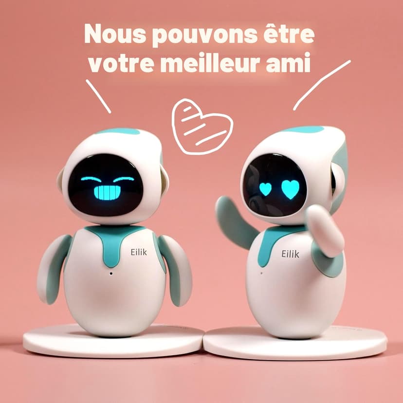 ENERGIZE LAB Eilik - Cute Robot Pets Toys with Abundant Emotions, Your Perfect Interactive Companion at Home or Workspace, Unique for Girls & Boys. - 4
