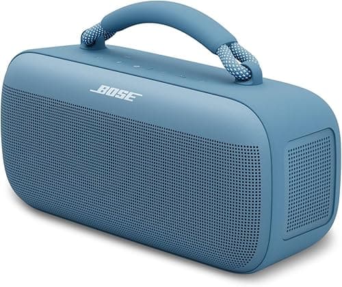 Bose Soundlink Max, Grosse Enceinte Bluetooth étanche, Enceinte puissante Rechargeable avec Jusqu’à 20 Heures d’autonomie, USB-C, Enceinte avec entrée auxiliaire 3,5 mm intégrée, Bleu Crépuscule