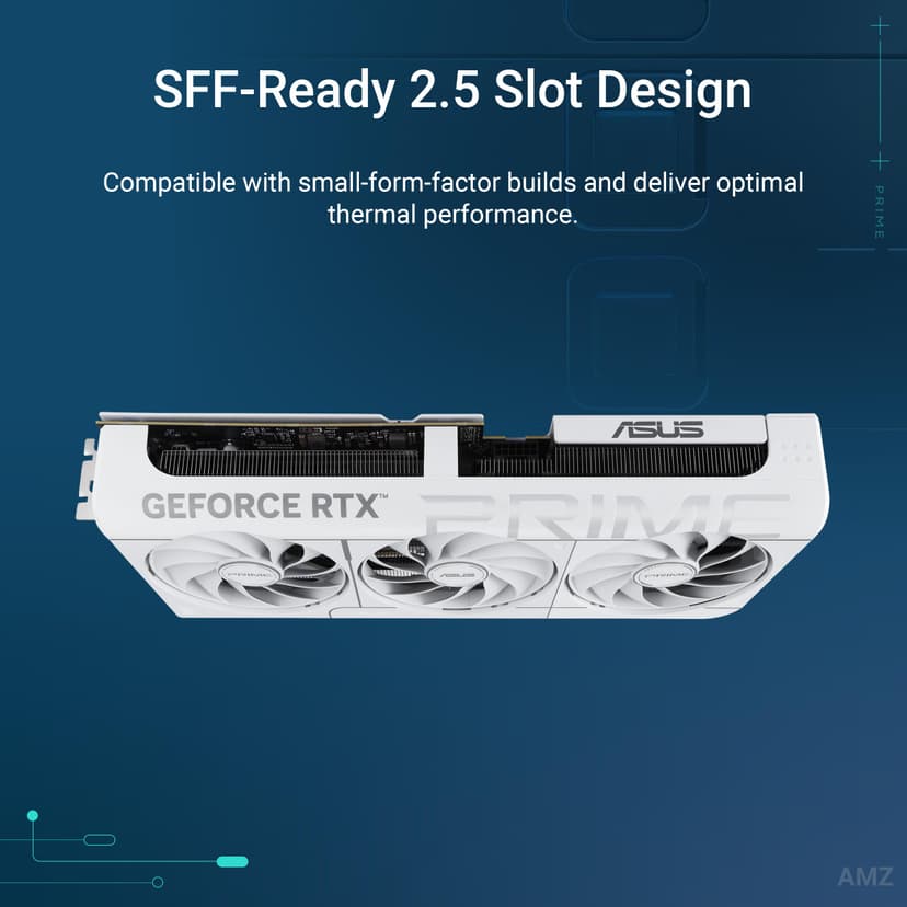 ASUS PRIME NVIDIA GeForce RTX 5070 OC Edition, 12GB GDDR7, 192 Bit, PCIe 5.0, 2.5 Slot Design, 3 Axial-Tech Fans, 1 HDMI 2.1, 3 DisplayPort 2.1, White, PRIME-RTX5070-O12G-WHITE - 2