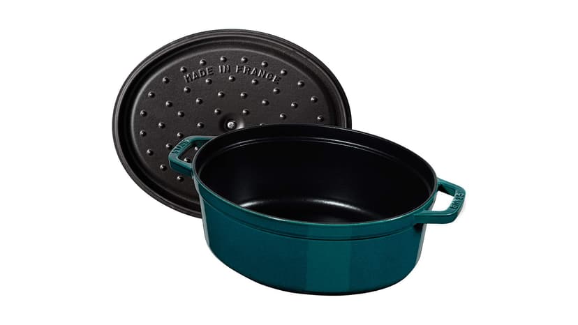 STAUB Cast Iron Roaster/Cocotte, Oval, 37 cm, 8 L, La Mer - 4