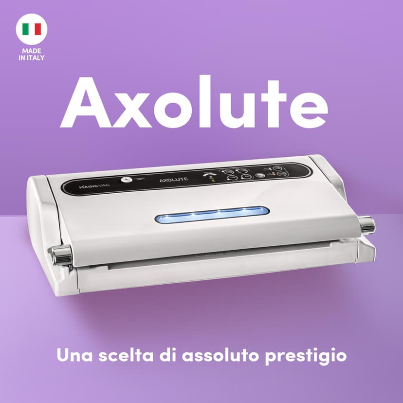 Magic Vac Axolute Professional Multifunction Vacuum Packaging Machine for Vacuum Bags, with Powerful Motor and Vacuum Packaging Kit, Patented System Made in Italy, White - 2