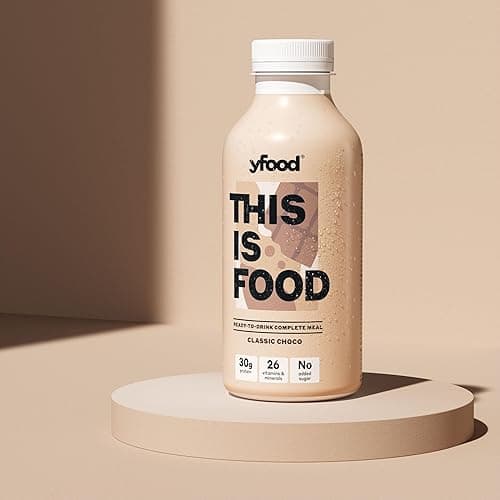 yfood Classic Choco, tasty meal replacement, THIS IS FOOD drink, 30 g of protein, 26 vitamins and mineral (12 x 500ml)