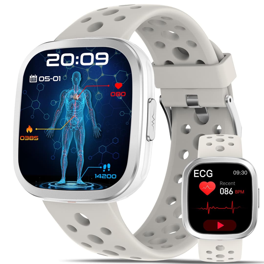 YYKY Montre Connectée Femme ECG+HRV, 1,72" Smartwatch ave…