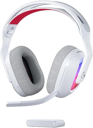 Logitech G Astro A20 X LIGHTSPEED Wireless Gaming Headset for PS5, Xbox, Nintendo Switch/Switch 2, PC with 2-system PLAYSYNC Audio, Bluetooth, LIGHTSYNC RGB, and 48 kHz Boom Mic - White