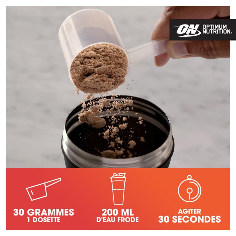 Optimum Nutrition Gold Standard Whey Muscle Building and Recovery Protein Powder with Naturally Occurring Glutamine and Amino Acids, Chocolate Hazelnut, 71 Servings, 2.27kg, Packaging May Vary - 4