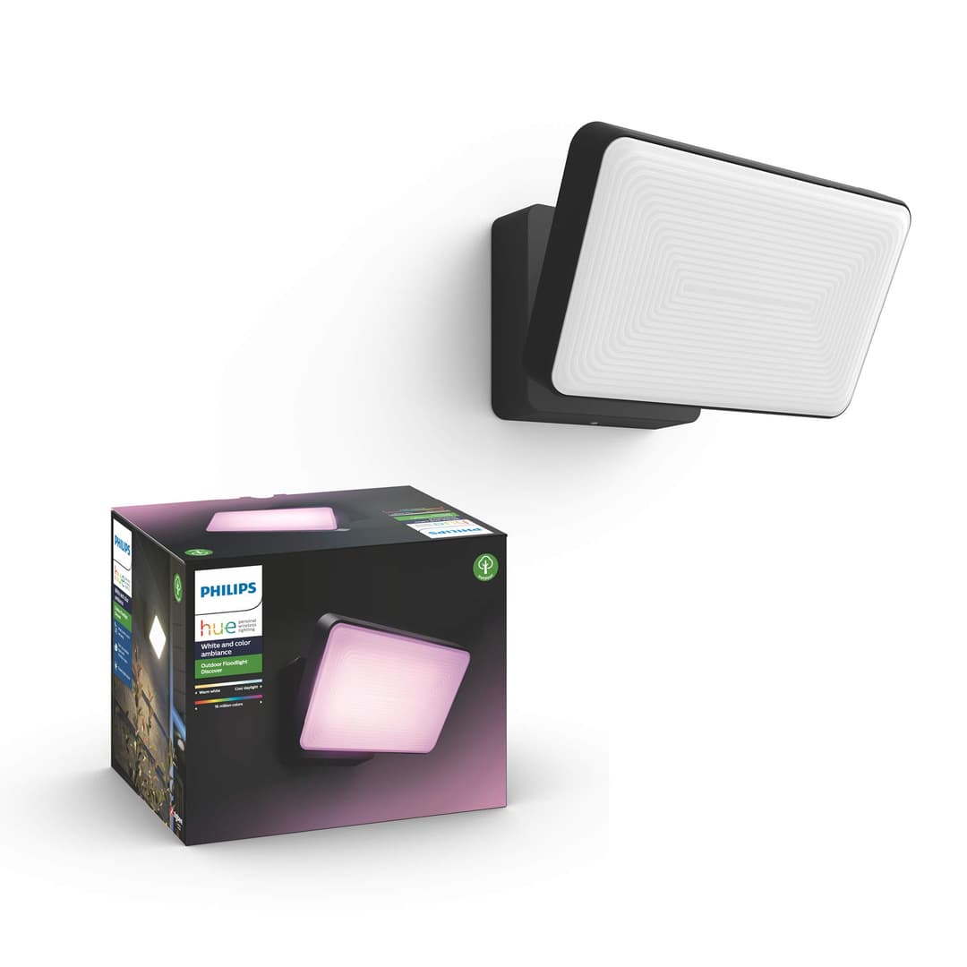 Philips Hue White and Color Ambiance Discover Outdoor LED Garden Spotlight, Outdoor Lamp with 16 million Colors Palette and Dimmable, Smart LED App Controlled