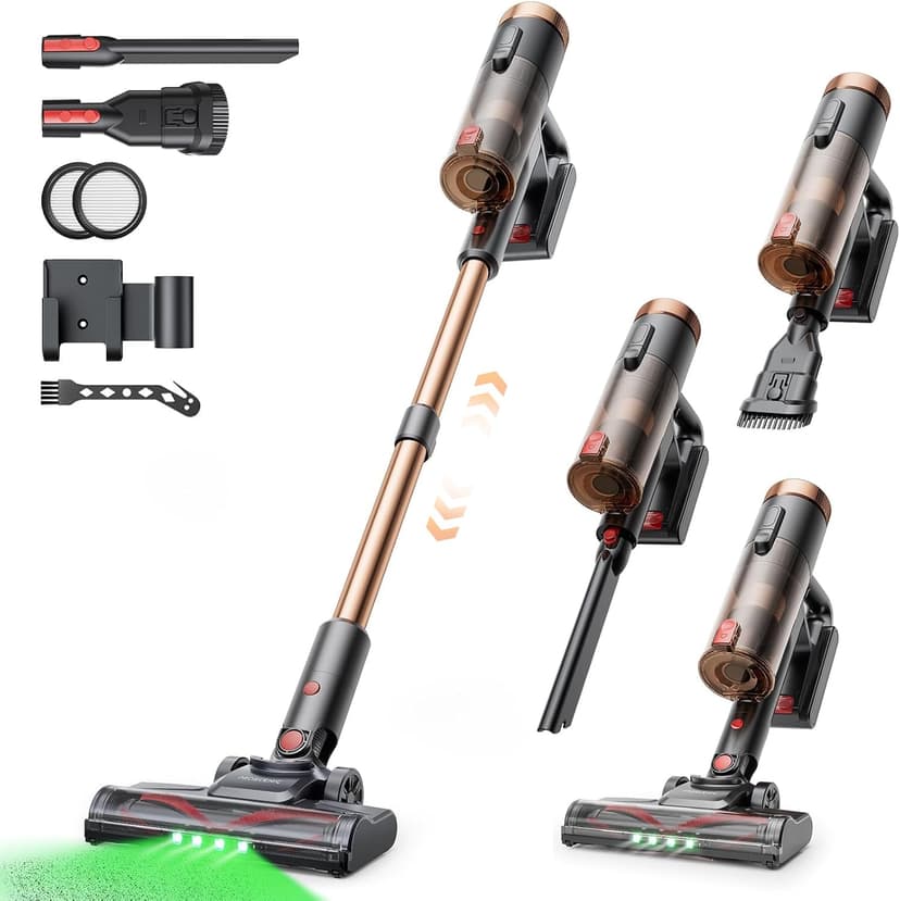 Proscenic P11 Ultra+ Cordless Vacuum Cleaner, 50 KPa 50 Mins 500 W Powerful Cordless Vacuum Cleaner, Anti-Tangle Brush, Lightweight Telescopic Vacuum Cleaner for Carpets, Animal Hair, Hard Floor and - 1