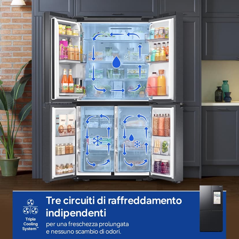 Samsung RF65DG9H0EB1 Family Hub Multi Door Refrigerator with AI Vision - 7