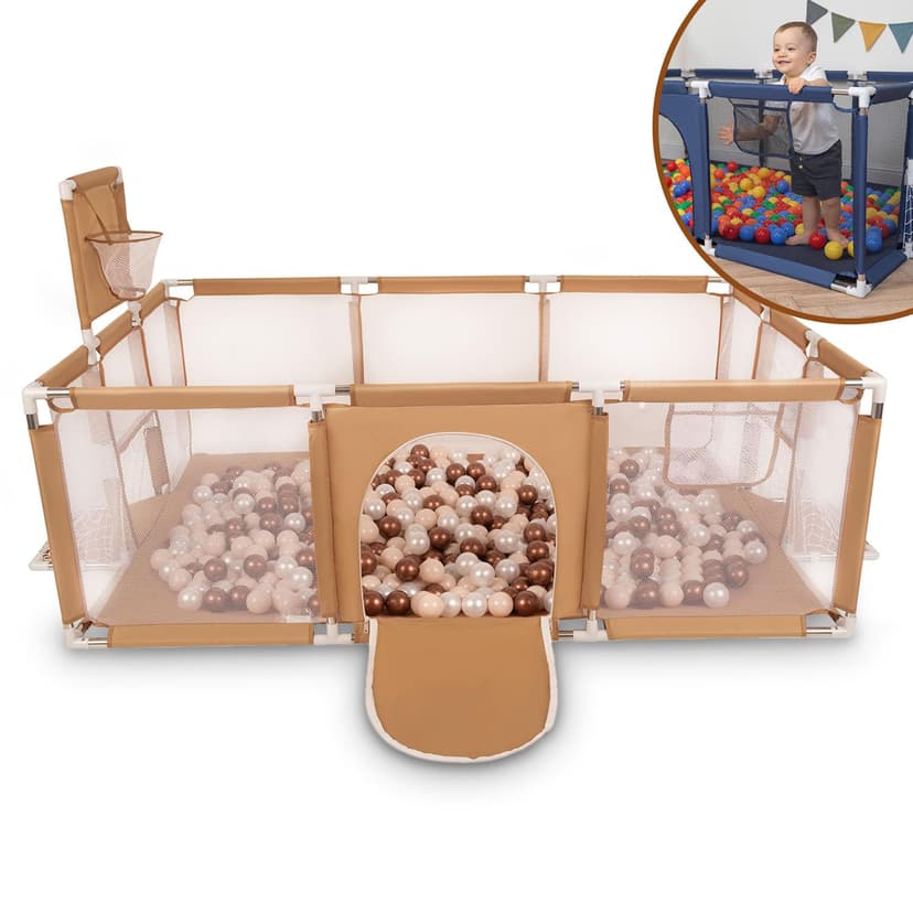 Selonis Parc Bébé Avec 100 Balles Plastiques Aire De Jeu … - 1