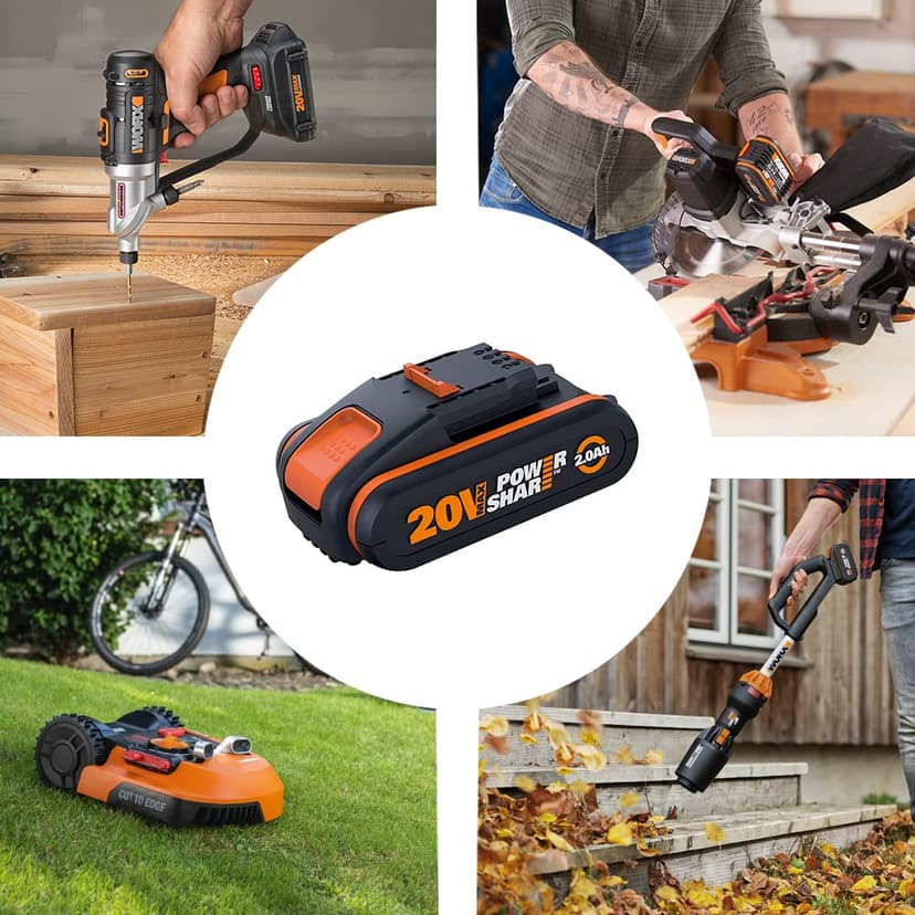 Worx Battery Charging Station for Powershare Batteries/Fast Battery Charger., WA3601 40W, 20V - 5