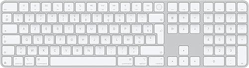 Apple Magic Keyboard with Touch ID and Numeric Keypad for Mac models with Apple silicon - French - White Keys 