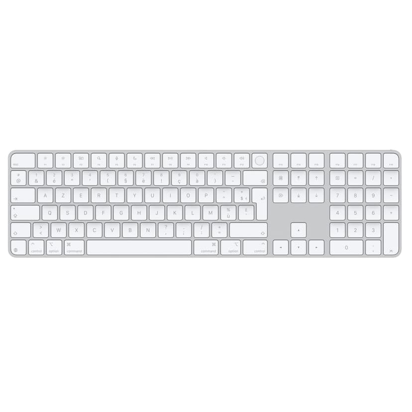 Apple Magic Keyboard with Touch ID and Numeric Keypad for Mac models with Apple silicon - French - White Keys - 1