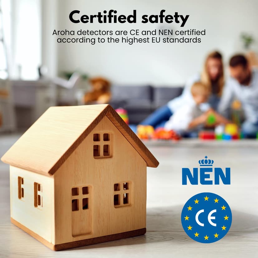 Aroha Smart Connect Smart WiFi Smoke and Carbon Monoxide Alarm - 10 Year Battery - Tuya & Smartlife - Combination Smoke Alarm & CO Detector - 3 set - 9