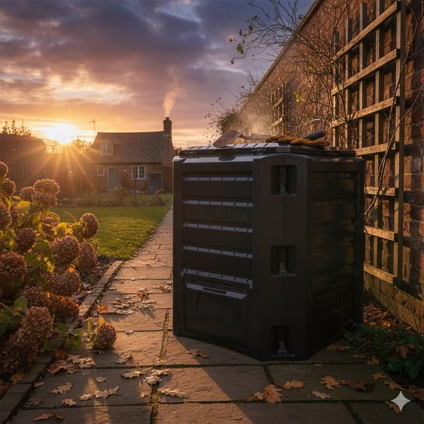 DEUBA® 380L Garden Compost Bin | Composting Organic ECO Waste Converter Box | Recycling Bins | Cleaning Caddy | Food Waste Bin | Dog Food Bin | Worm Farm | Outdoor Compost Garden Storage Box | Black - 9