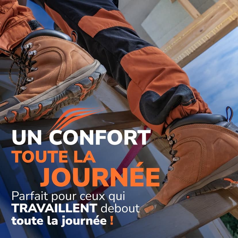 Dr. Scholl’s Semelles Orthopédiques Advanced Hommes Femmes, Pour Chaussures de Travail et Bottes, Soulagent la Fasciite Plantaire, Soutiennent voûte et pieds plats, jusqu’à 150kg, 38-39 - 6