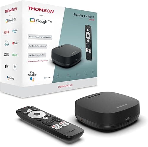 THOMSON Streaming Box Plus 270, Google TV, 4K UHD, Comman…