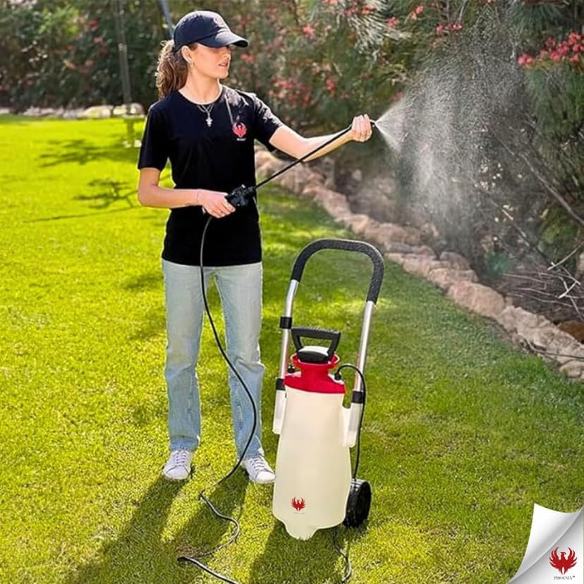 PHOENIX - Pulverisateur électrique de Jardin sur Roue Roller Sprayer, Pulverisateur Jardin avec Tuyau de 3m pour Une Pulvérisation sans Effort, pulvérisateur à Batterie, Autonome, Portable et Léger - 2