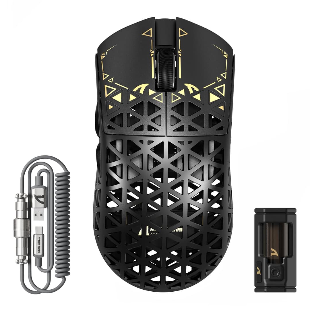 ATTACK SHARK R5 Ultra Carbon Fiber 8000Hz Wireless Gaming…