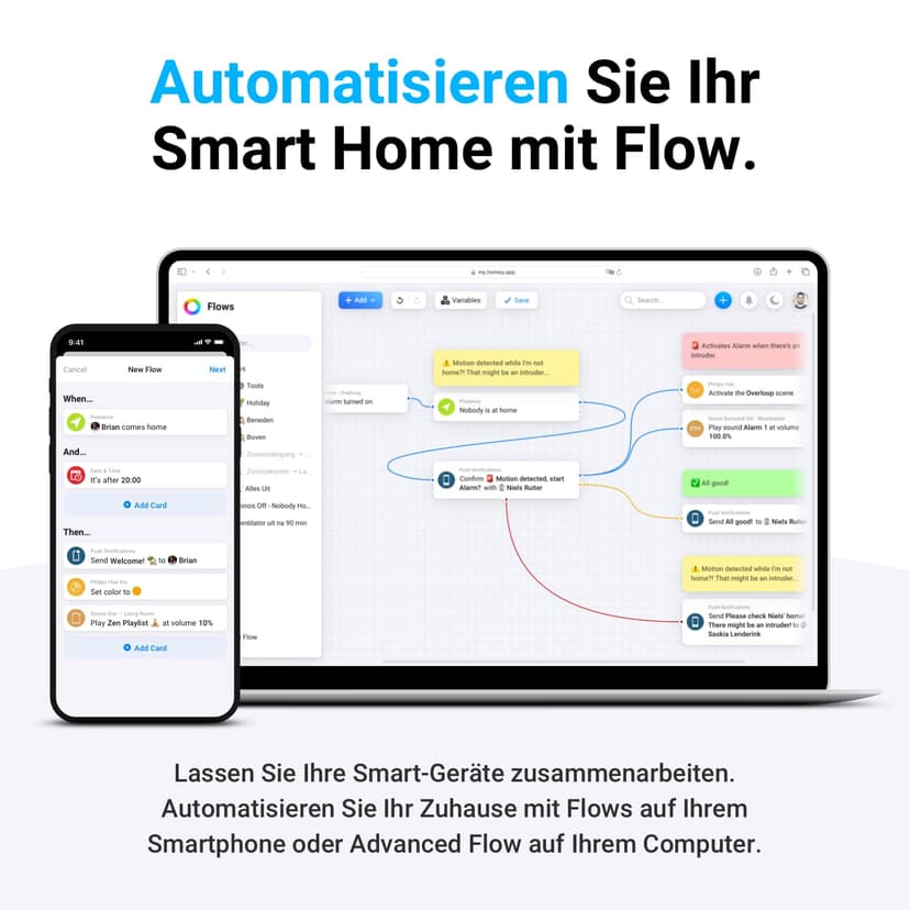 Homey Pro mini | Hub domotique pour la maison connectée – Compatible avec Zigbee, Ethernet, Matter et Thread. Compatible avec Apple Siri, Amazon Alexa et Google Home. - 5
