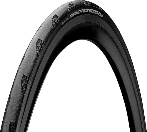 Continental Grand Prix 5000S Road Bike Tyres with BlackChili Compound, Lazer Grip and Vectran Technology | Tubeless Ready Allrounder Bicycle Tyre | Versatile Road and Track Cycle Tyre | 700x25c Tyres