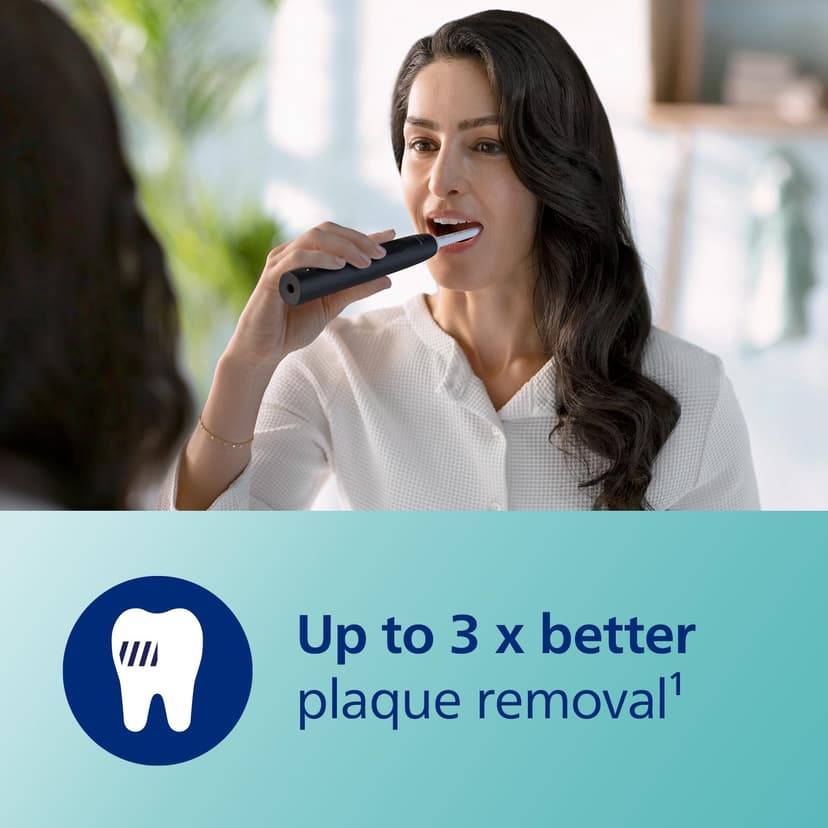 Philips Sonicare 3100 Electric Toothbrush, Sonic Toothbrush, Pressure Sensor and Timer, Travel Case, Black, HX3673/14 - 2