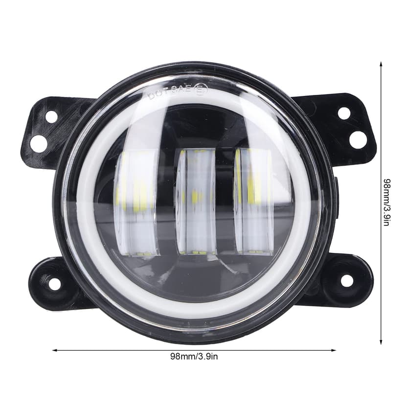 Yuecoom 10‑30V Waterproof Angel Eyes Light, 30W 3000LM Car LED Front Foglight, Daytime Running Light for Truck Van Trailer Universal - 4