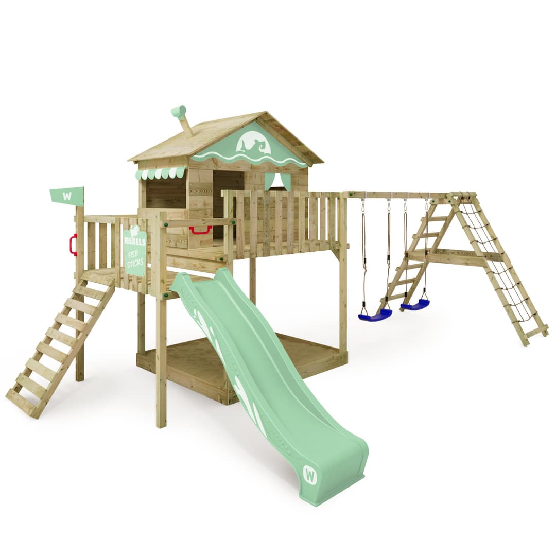 WICKEY Aire de Jeux Smart Ocean portique en Bois avec bal…
