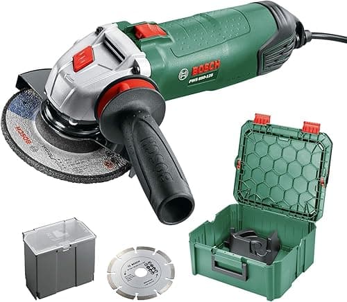 Bosch Home and Garden Meuleuse angulaire Bosch PWS 850-125 (850 W, diamètre de disque : 125 mm, dans une SystemBox | taille M)