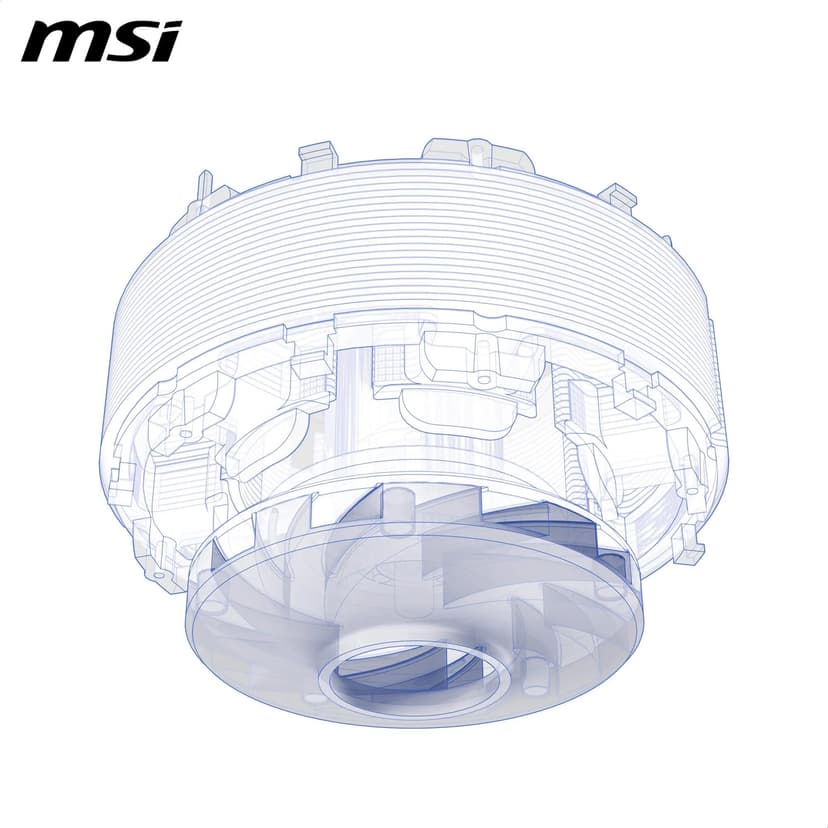 MSI MAG CORELIQUID A13 240 AIO CPU Liquid Cooler - Full CPU Coverage, Improved Water Channel Design, Minimalism Meets Illumination, CycloBlade 7, Split-Flow Radiator, Rifle Bearing Fans - 6